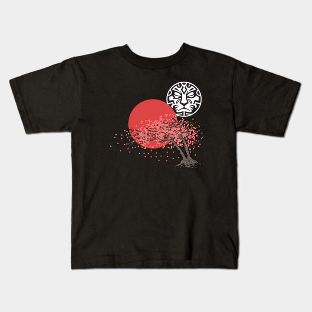 Jinrai: Cherry Blossom Kids T-Shirt by Mister Jinrai